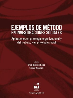 cover image of Ejemplos de método en investigaciones sociales